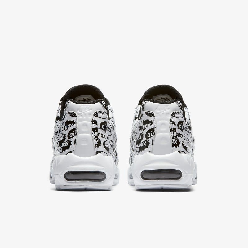 All white air max 95 with black nike check online